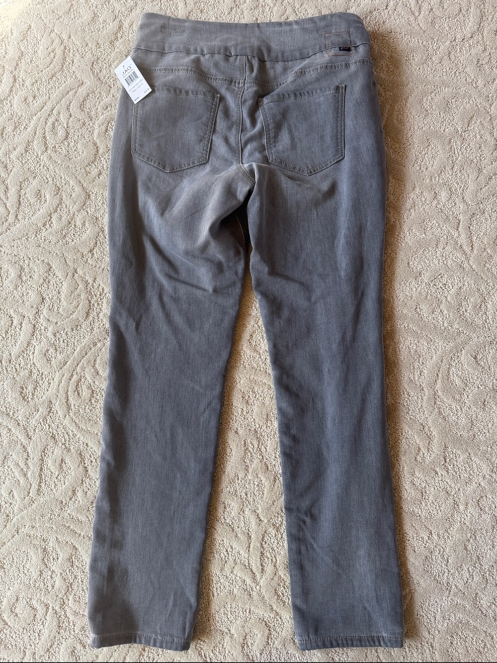 JAG Knit Denim High Rise Skinny Jeggings - Grey Size 14 NWT - Picture 7 of 9